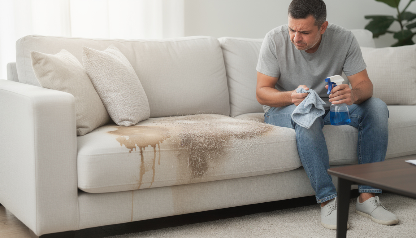 I 3 errori che rovinano il tuo divano in tessuto durante la pulizia