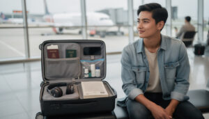 scopri i 5 oggetti essenziali che non possono mancare nel tuo bagaglio a mano per un viaggio comodo e senza stress.
