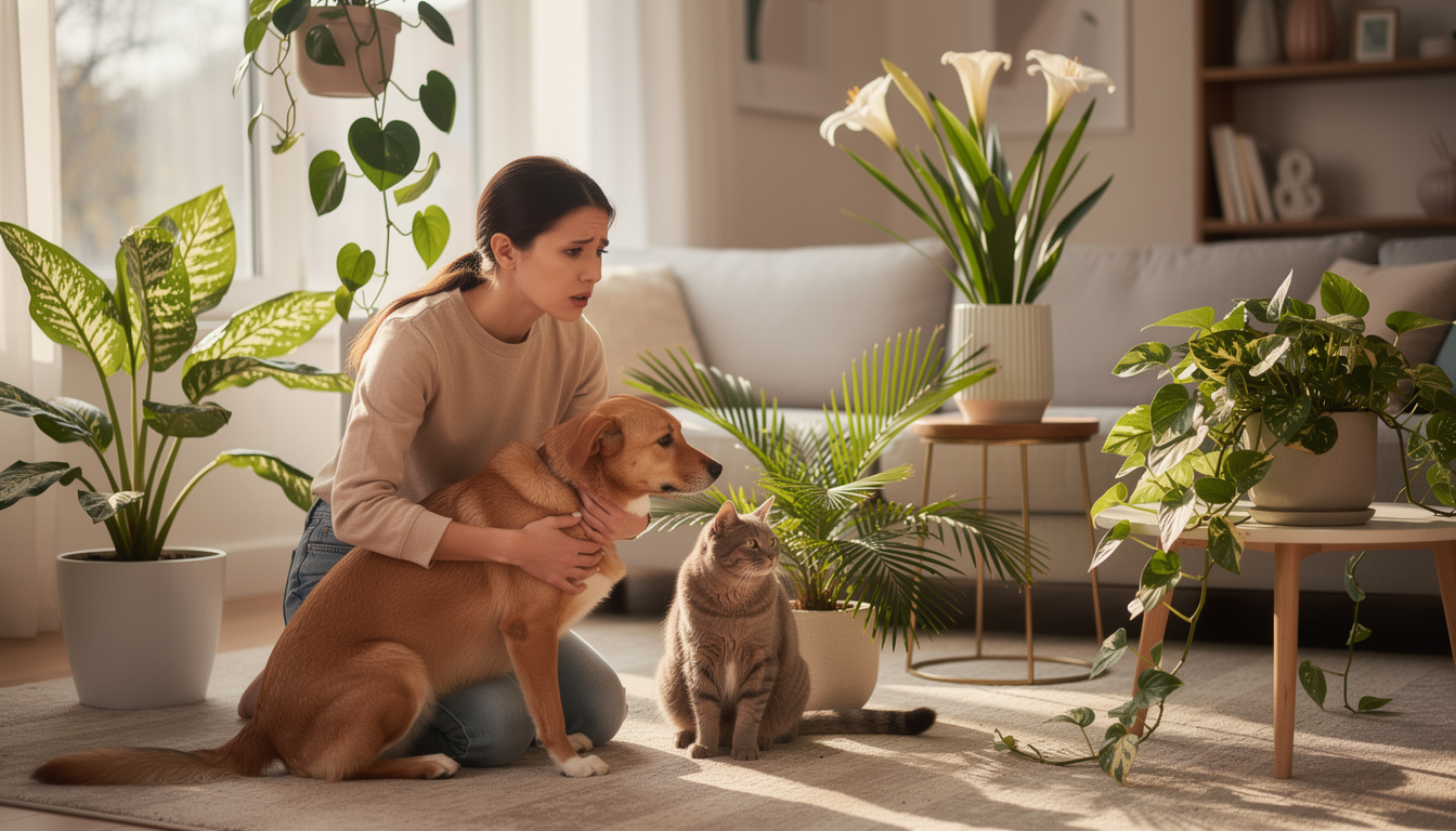 Le 5 piante da interno tossiche per cani e gatti